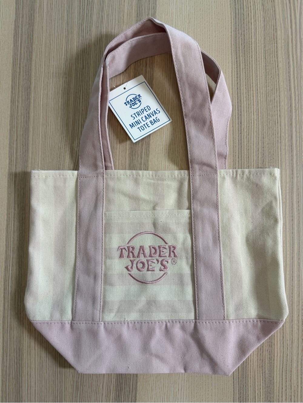 Trader Joe's Striped Mini Canvas Tote Bag - Summer 2026